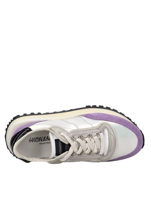 Sneakers in pelle e tessuto HIDNANDER | TENKEI HE1WS400 433ARGENTO-ORCHIDEA-NERO